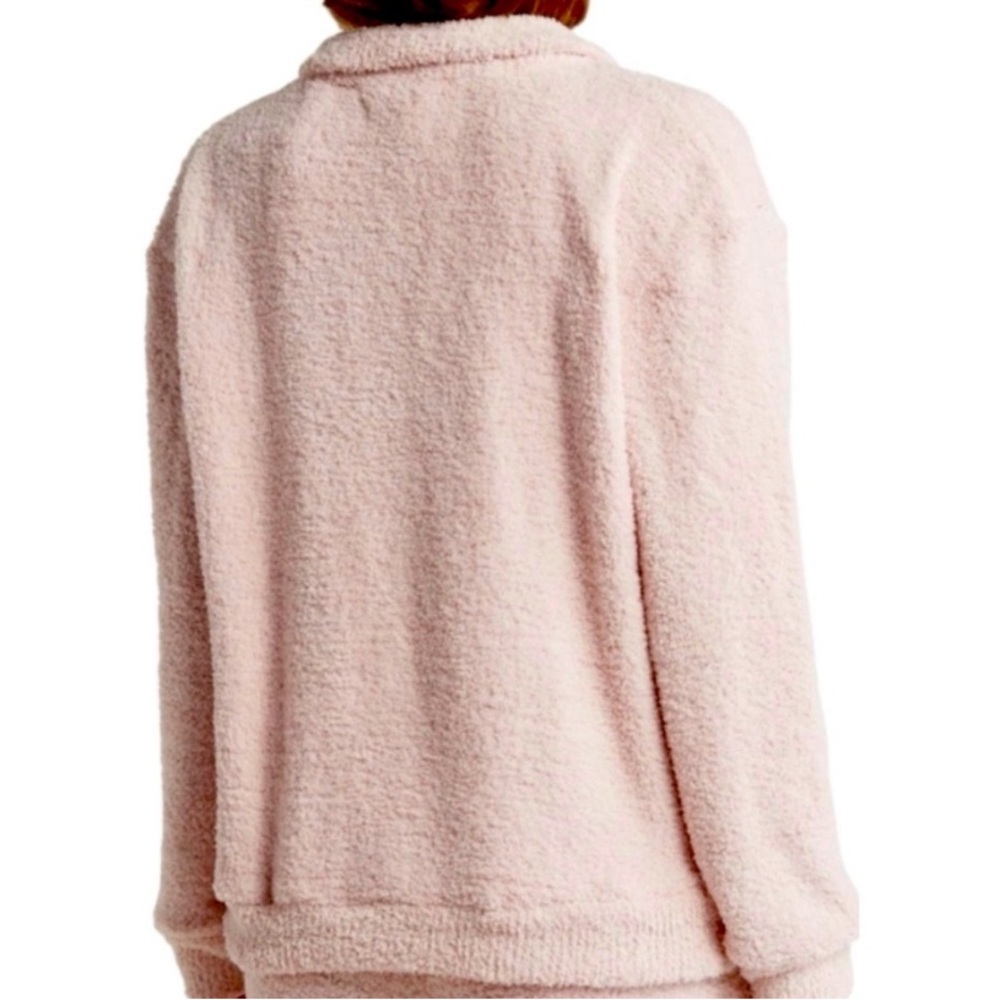🩷NWT Honeydew Intimates 1/4 Zip Light Pink Sherpa Pullover Size Small - Picture 3 of 9